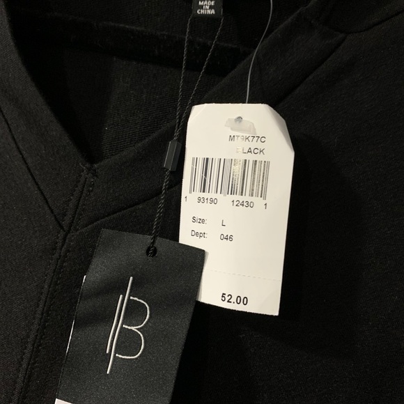 NWT Black athletic hooded pullover size L - Picture 2 of 3